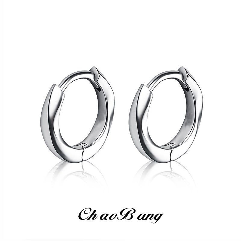 Mobius Earrings For Men'S Niche Personality All-Match Simple Ear Ring Earrings For Women'S High-End Sense Fashionable Piece Ring Jewelry - Image 2